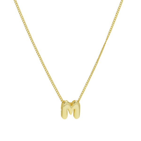 Mini Bubble Initial Letter Personalized Necklace